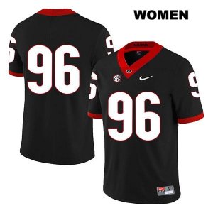Women's Georgia Bulldogs NCAA #96 Jack Podlesny Nike Stitched Black Legend Authentic No Name College Football Jersey TKB8254IJ